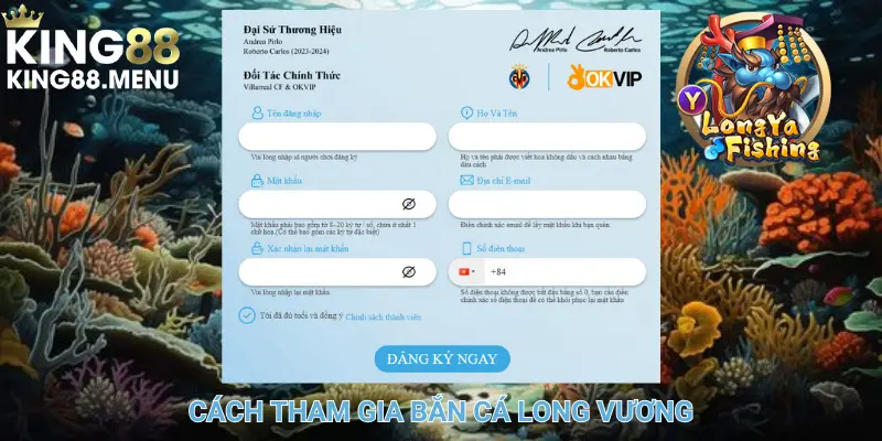 Các bước chi tiết để hội viên tham gia chơi game săn cá long vương