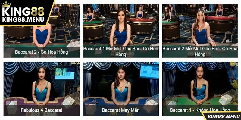 Baccarat trực tuyến uy tín là tựa game ăn khách tại King88