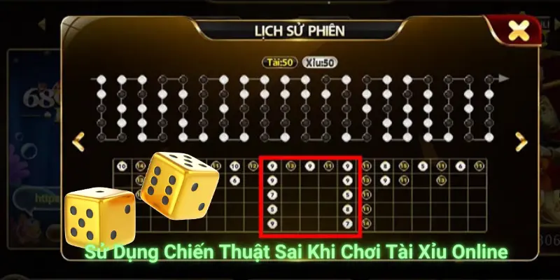 Chơi tài xỉu online luôn thua do áp dụng chiến thuật sai